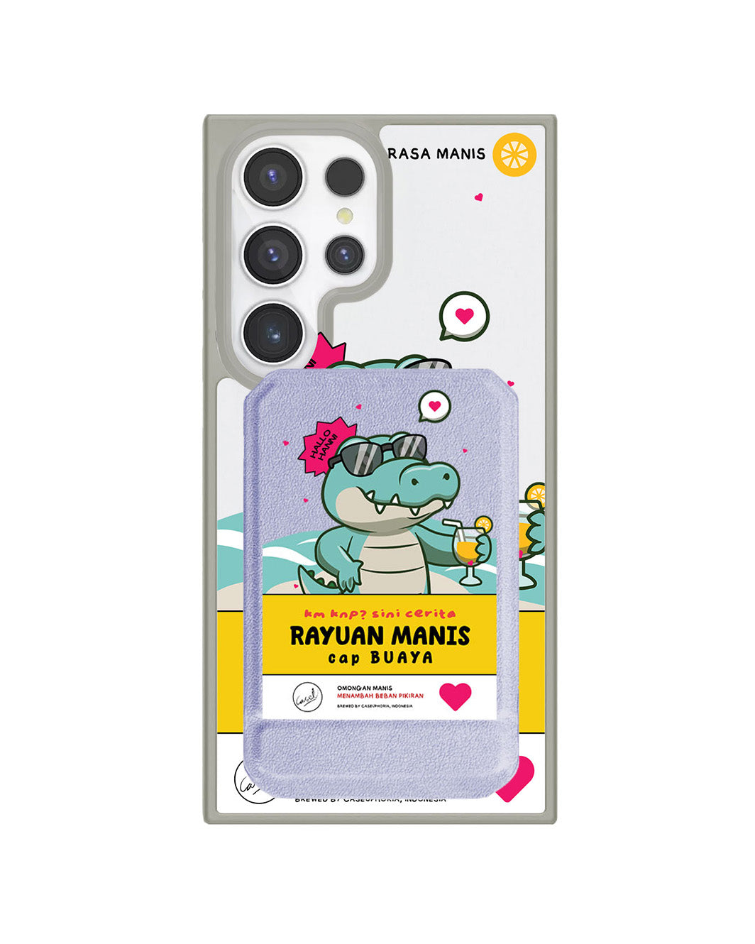 Android Magnetic Multifold Wallet - Cap Buaya