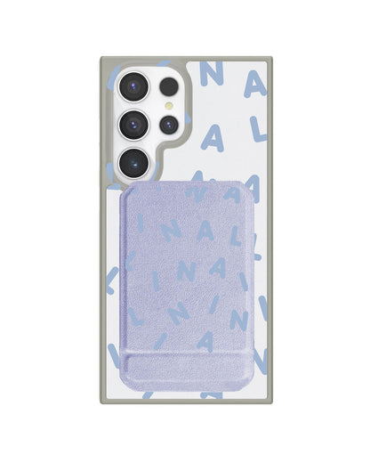 Android Magnetic Multifold Wallet - CUSTOM MONOGRAM 2.0 Blue