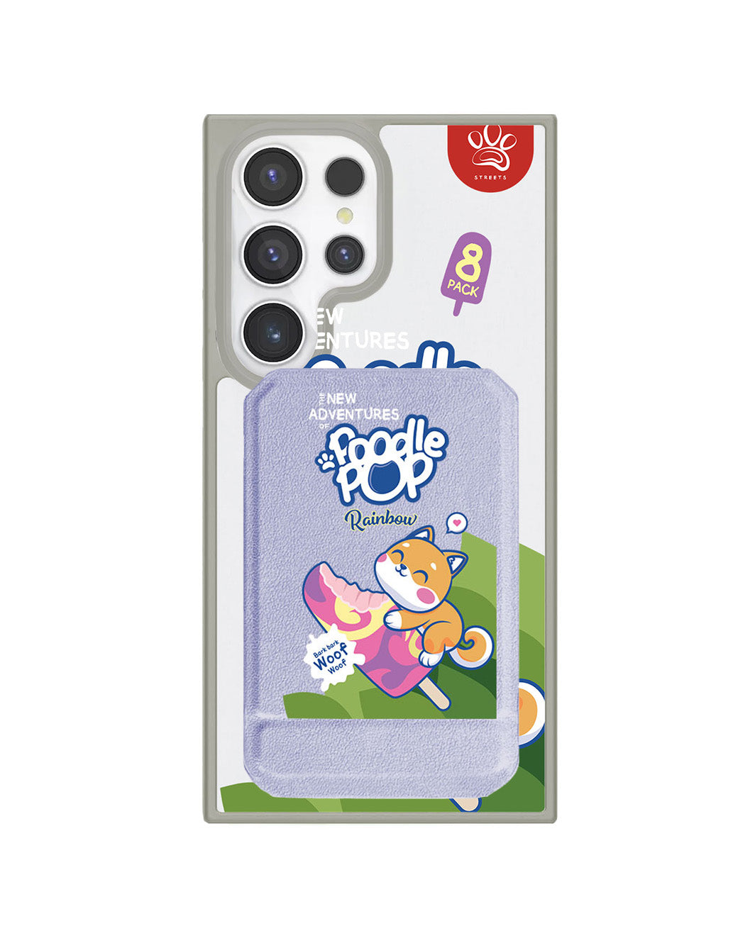 Android Magnetic Multifold Wallet - Poodle Pop