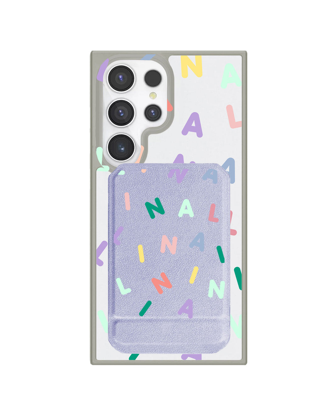Android Magnetic Multifold Wallet - CUSTOM MONOGRAM 2.0 Rainbow