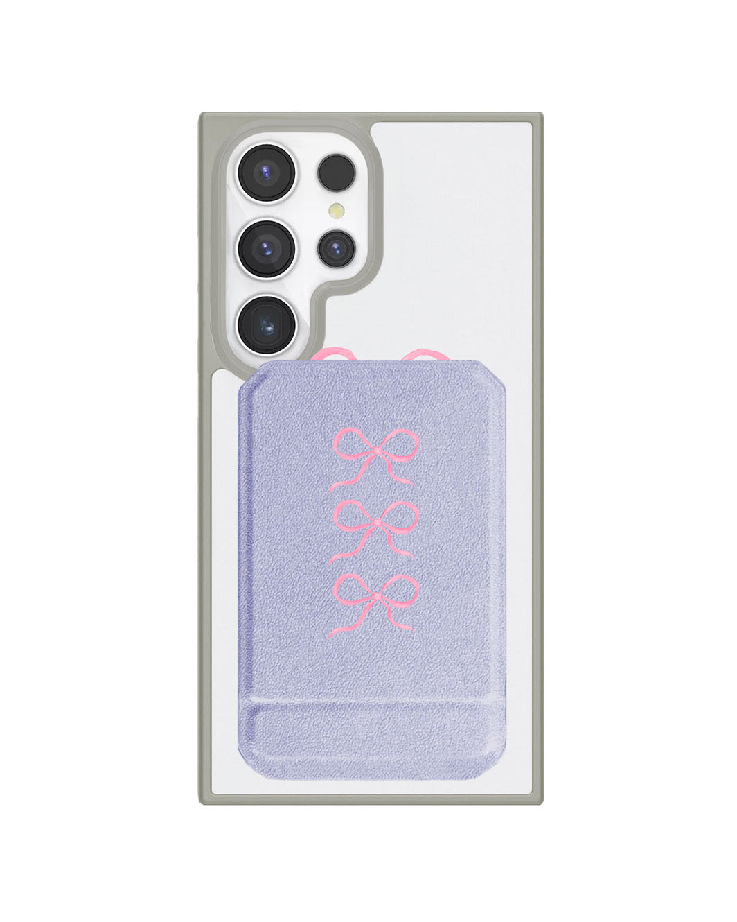 Android Magnetic Multifold Wallet - Coquette Triple Bow