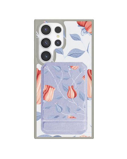 Android Magnetic Multifold Wallet - Tulips