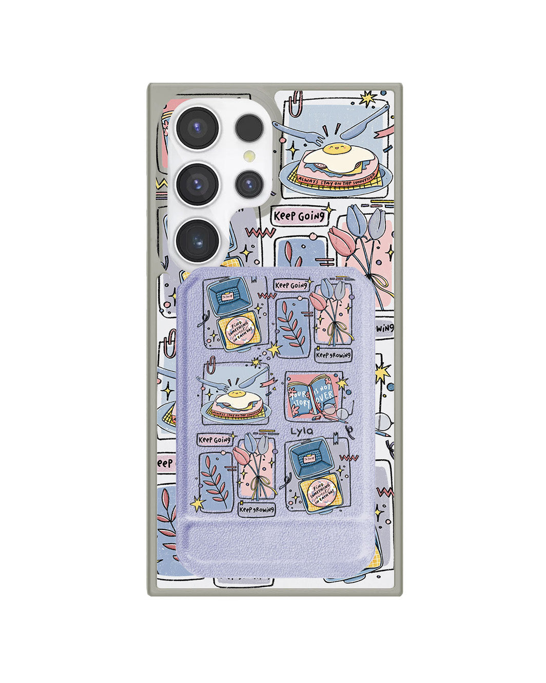 Android Magnetic Multifold Wallet - Grow (Sunnysidearteu)