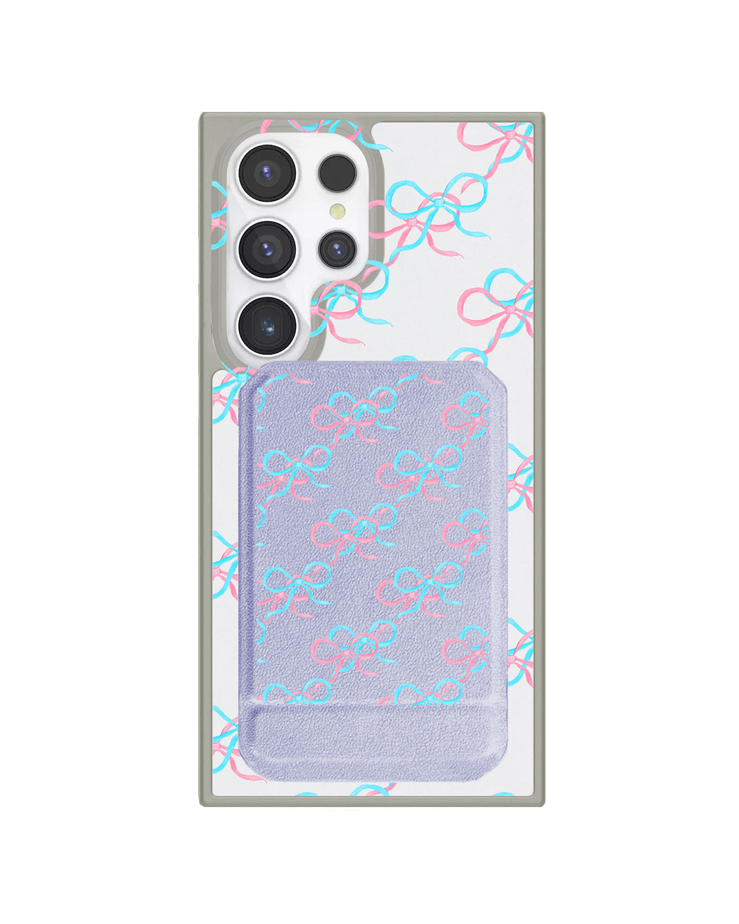 Android Magnetic Multifold Wallet - Coquette Overlap Bow