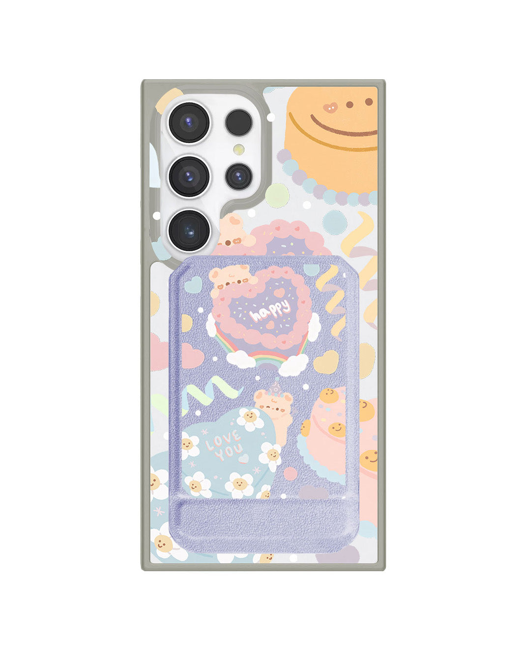 Android Magnetic Multifold Wallet - Cake Party