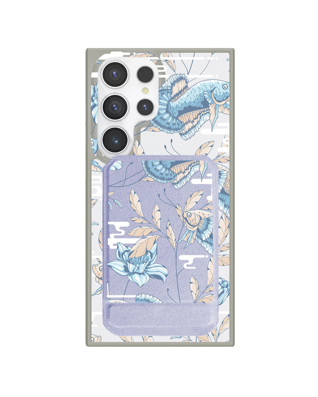 Android Magnetic Multifold Wallet - Fish & Floral 4.0