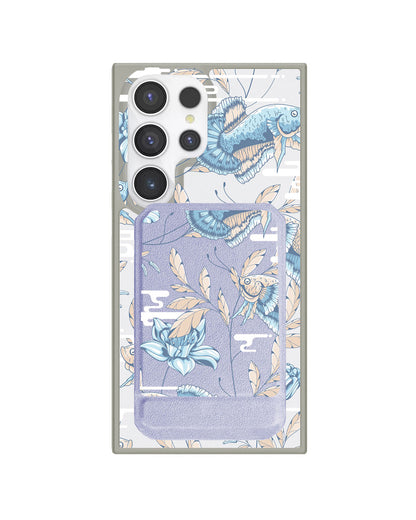 Android Magnetic Multifold Wallet - Fish & Floral 4.0