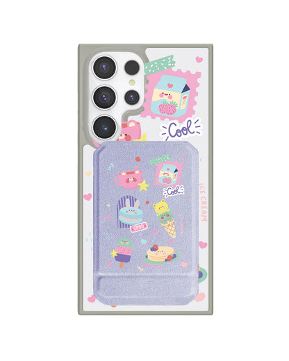 Android Magnetic Multifold Wallet - Sweet Cafe
