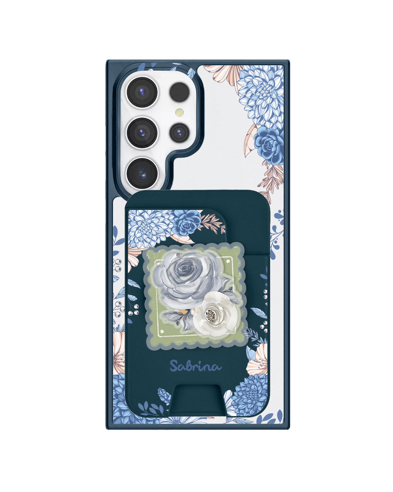 Android Magpop Wallet - Blue Florals