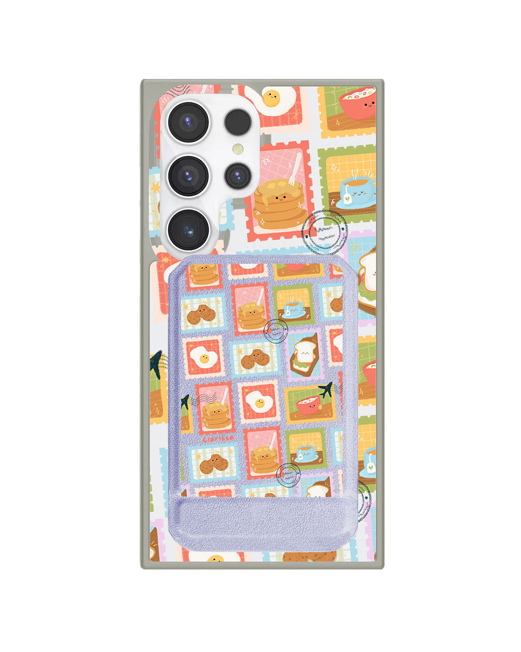 Android Magnetic Multifold Wallet - Breakfast menu stamps