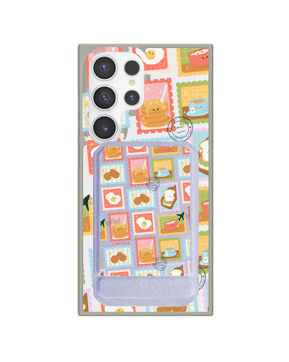 Android Magnetic Multifold Wallet - Breakfast menu stamps