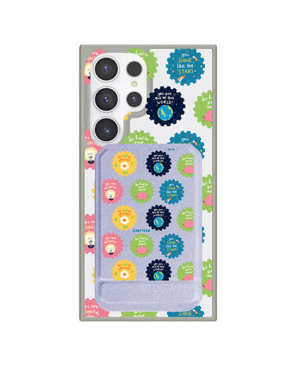 Android Magnetic Multifold Wallet - Self reminder stamps