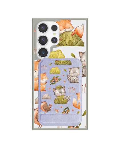 Android Magnetic Multifold Wallet - Racoon & Friends