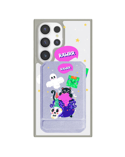Android Magnetic Multifold Wallet - Cat Monster