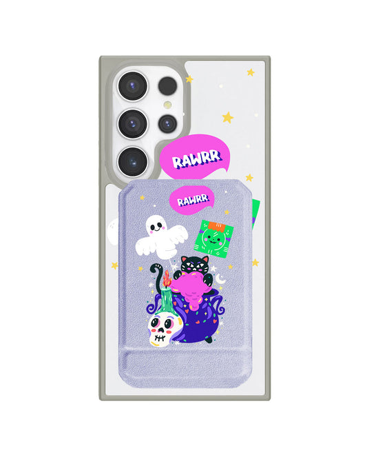 Android Magnetic Multifold Wallet - Cat Monster