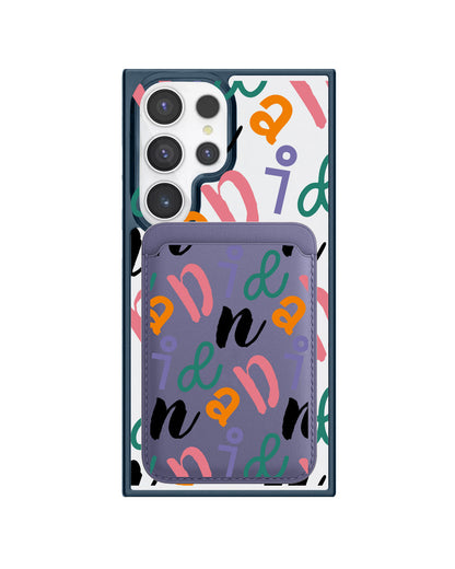 Android Magnetic Wallet Case - Playful Monogram 3.0