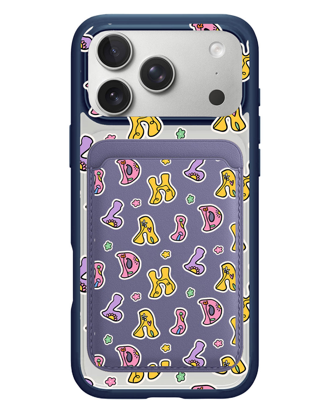 iPhone Magnetic Wallet Case - Playful Monogram 7.0