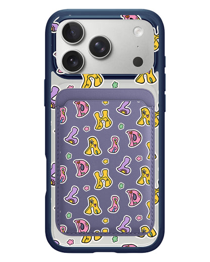 iPhone Magnetic Wallet Case - Playful Monogram 7.0