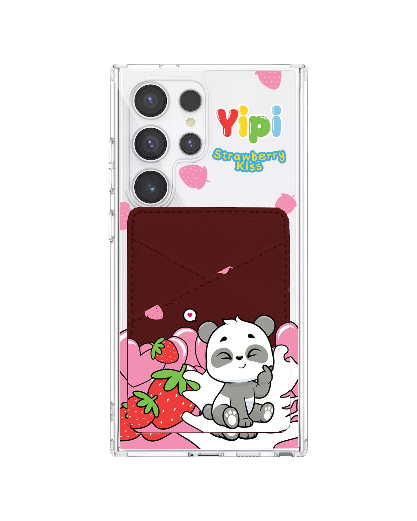 Android Phone Wallet Case - Yipi Strawberry Kiss