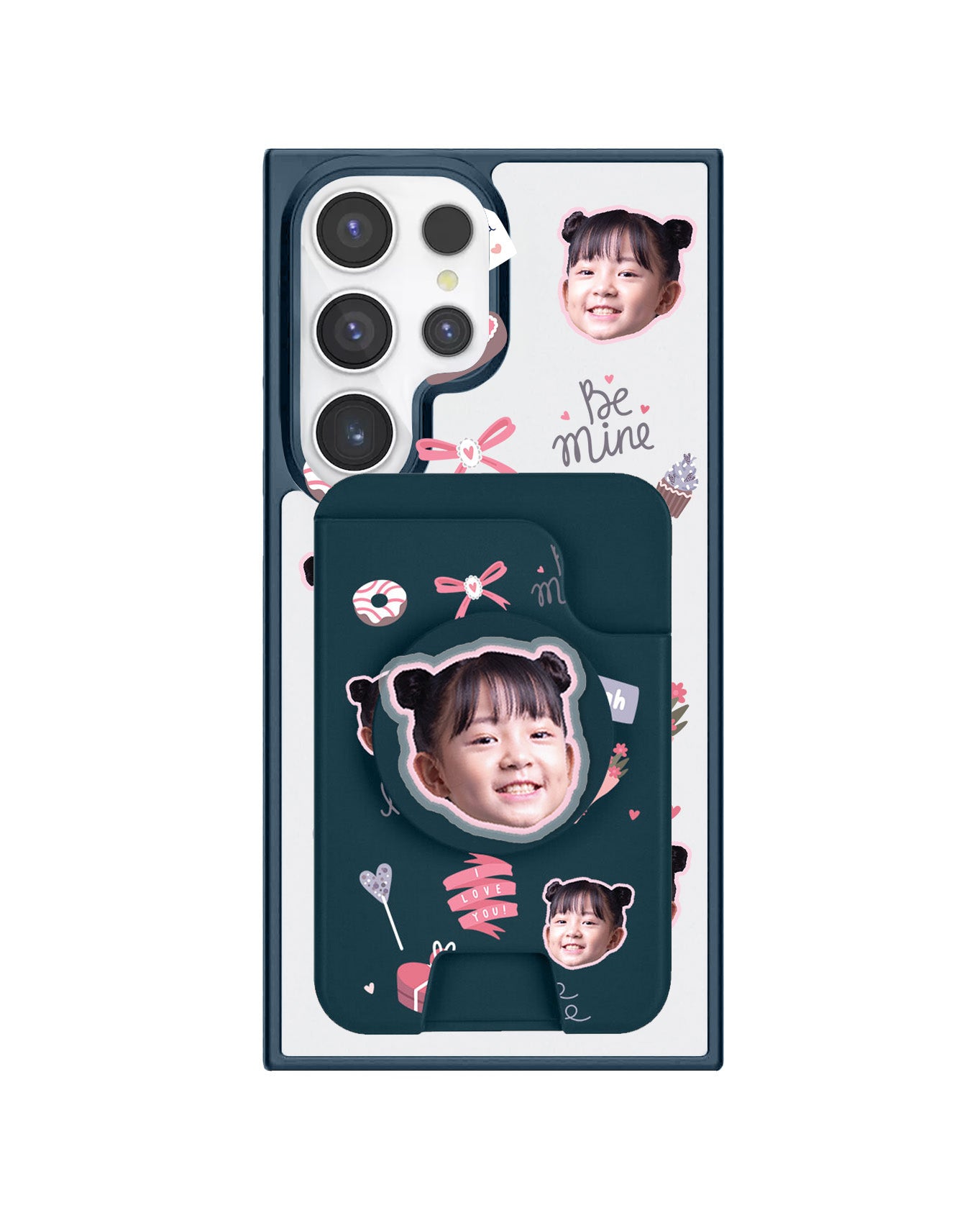 Android Magpop Wallet - Face Grid Lovely