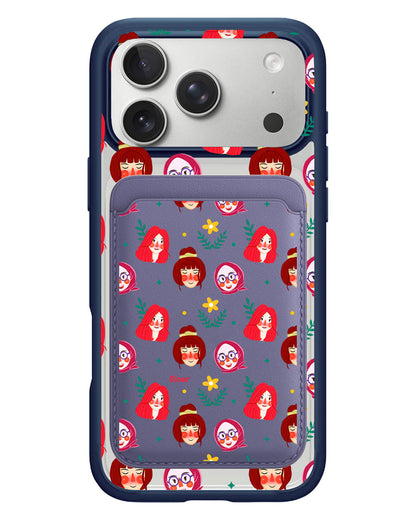 iPhone Magnetic Wallet Case - Lovely Faces