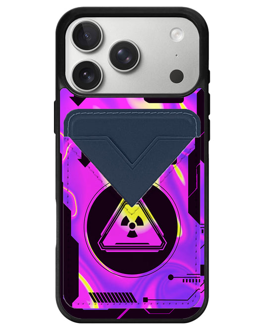 iPhone Avant Wallet Case - Luminous Cyberpunk Purple