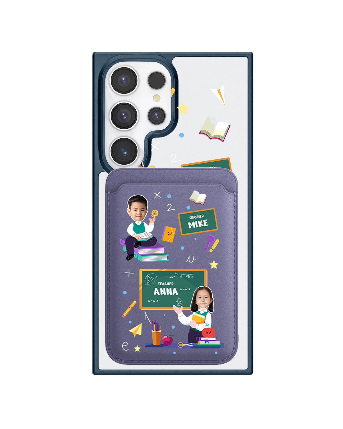 Android Magnetic Wallet Case - Face Grid Dream Teacher