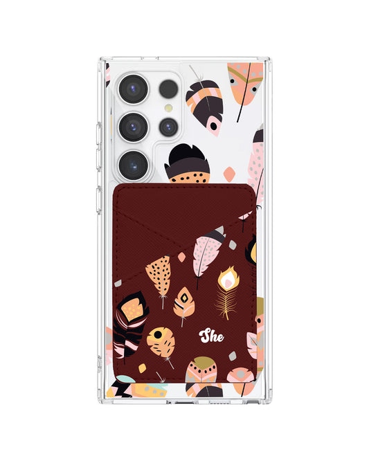 Android Phone Wallet Case - Feathers
