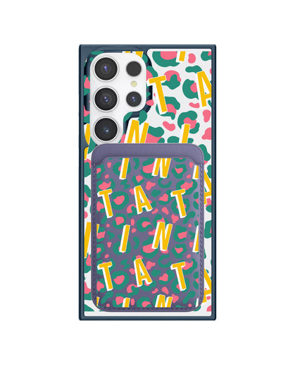 Android Magnetic Wallet Case - Leopard Monogram 4.0
