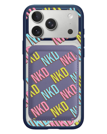 iPhone Magnetic Wallet Case - Diagonal Initial Monogram 3.0