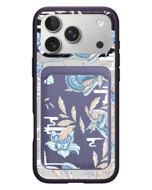 iPhone Magnetic Wallet Case - Fish & Floral 4.0