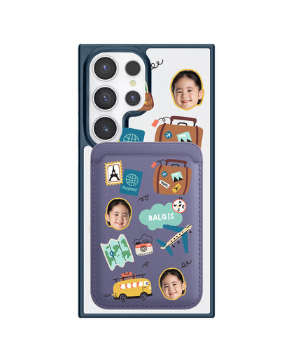 Android Magnetic Wallet Case - Face Grid Travel
