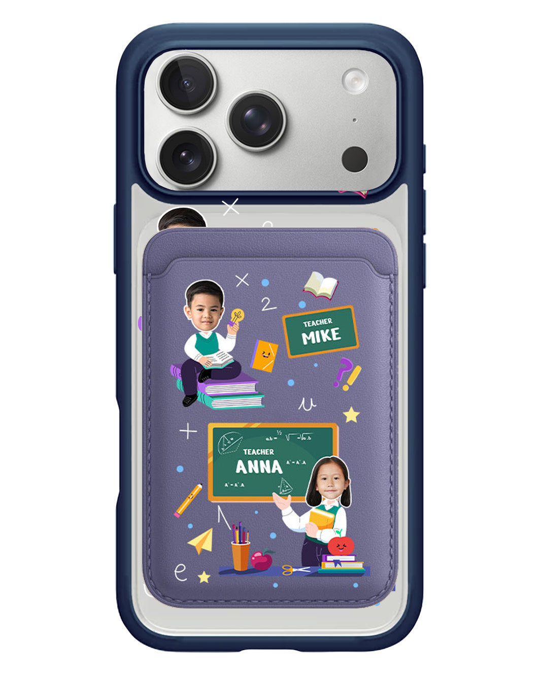iPhone Magnetic Wallet Case - Face Grid Dream Teacher