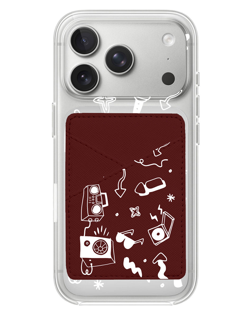 iPhone Phone Wallet Case - Rock N Roll White