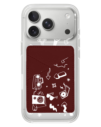 iPhone Phone Wallet Case - Rock N Roll White