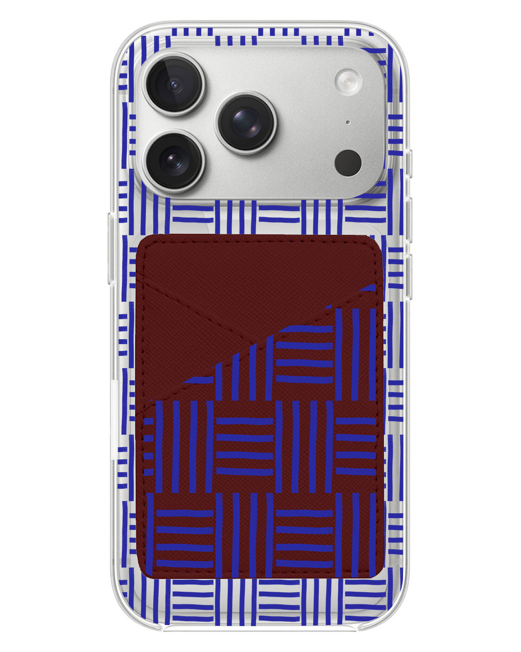 iPhone Phone Wallet Case - Naval Checkered