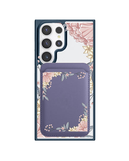 Android Magnetic Wallet Case - Pink Florals