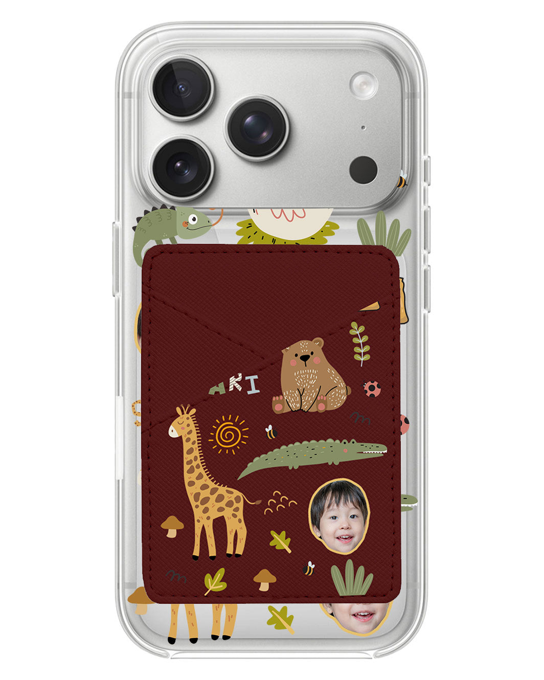 iPhone Phone Wallet Case - Face Grid Safari