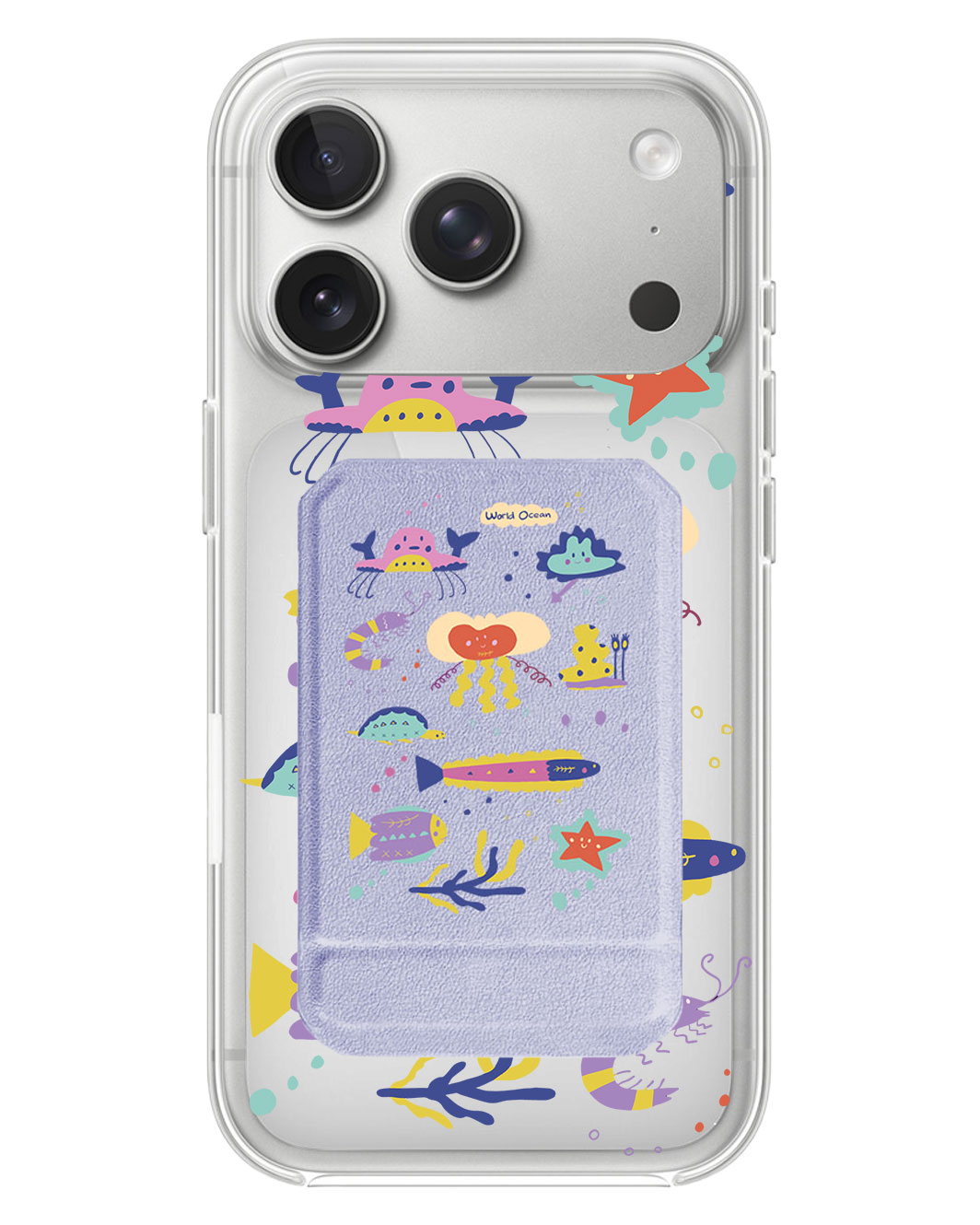 iPhone Magnetic Multifold Wallet - Ocean World