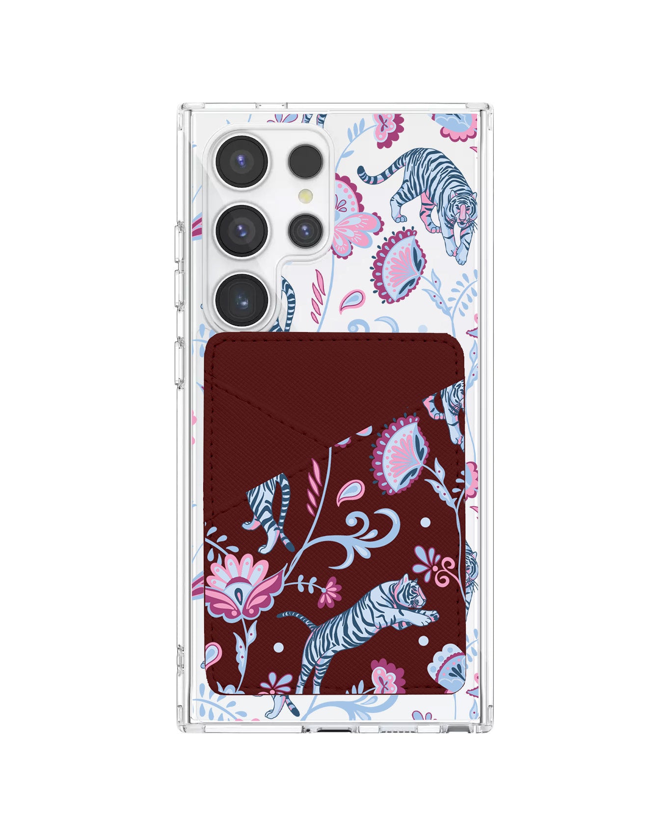 Android Phone Wallet Case - Tiger & Floral 3.0