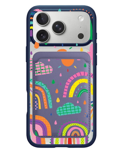 iPhone Magnetic Wallet Case - Rainbow