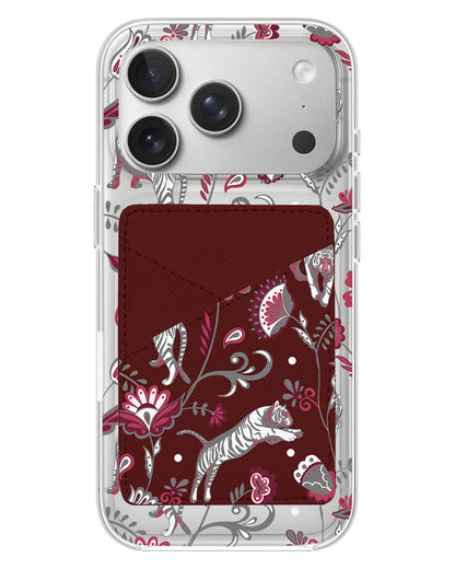 iPhone Phone Wallet Case - Tiger & Floral 6.0