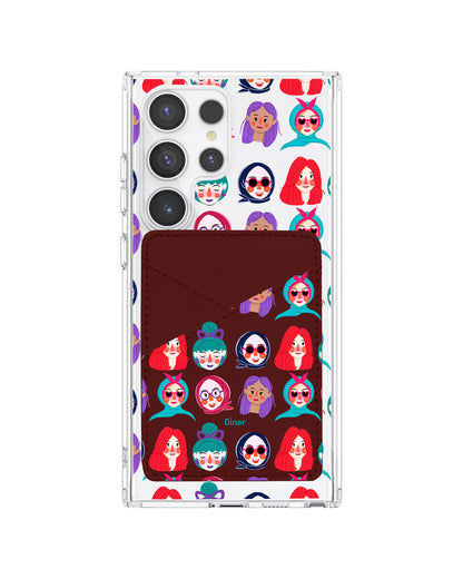 Android Phone Wallet Case - Cute Sweety Faces