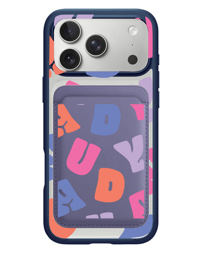 iPhone Magnetic Wallet Case - Chubby Monogram