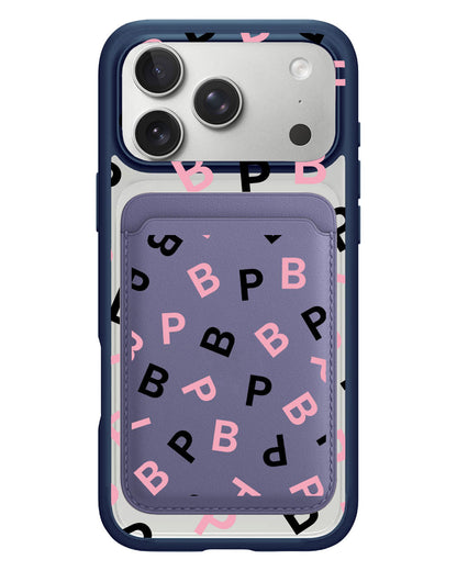 iPhone Magnetic Wallet Case - Blackpink Monogram