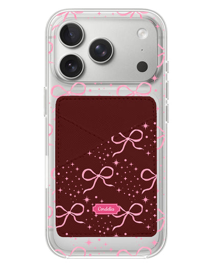 iPhone Phone Wallet Case - Coquette Glittery Bow
