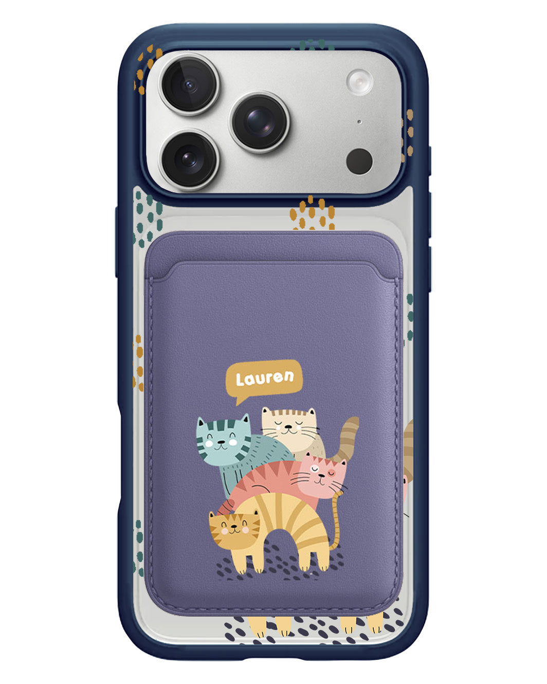 iPhone Magnetic Wallet Case - Rainbow Meow 2.0
