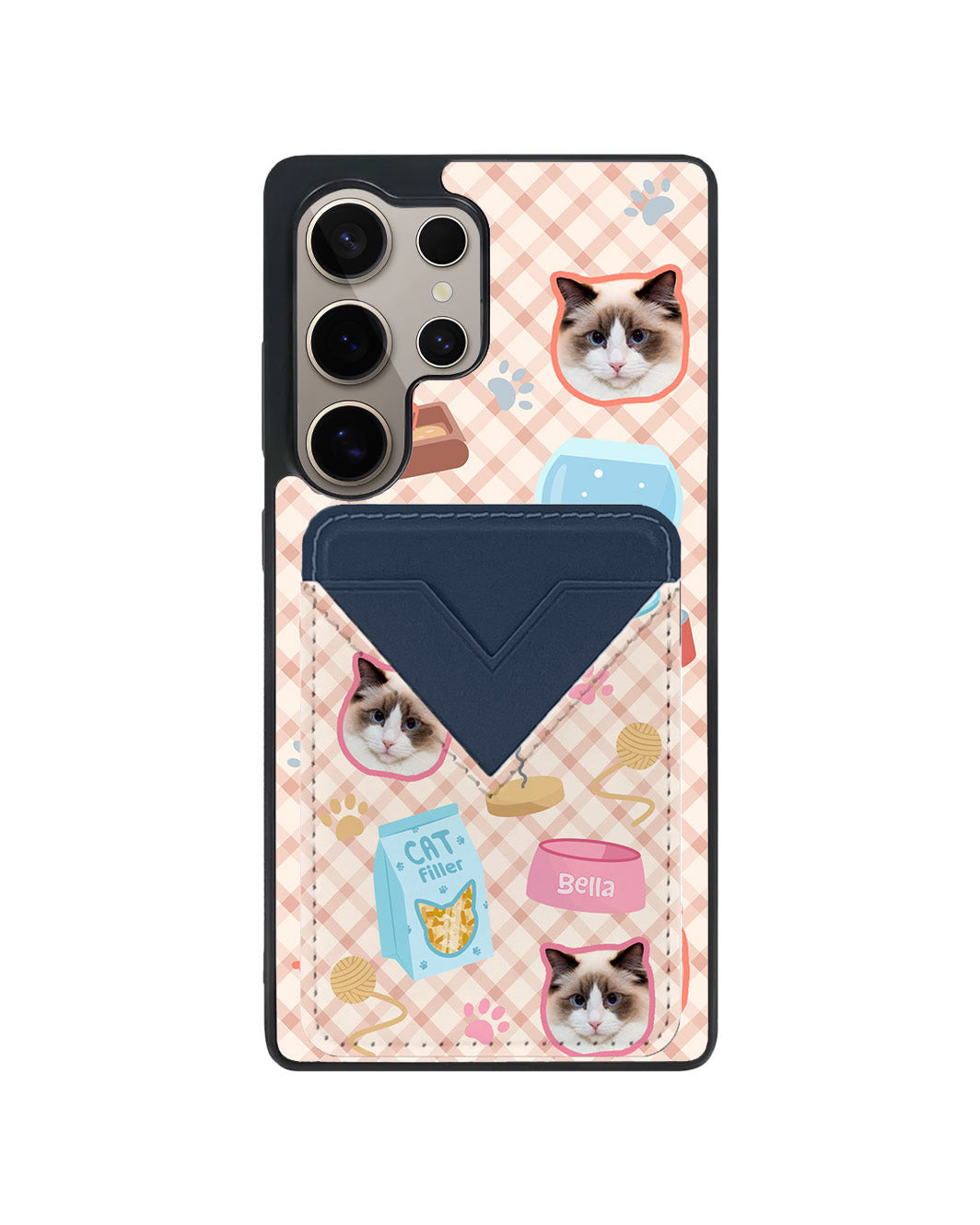Android Avant Wallet Case - Pet Grid Kitty Cozy Corner