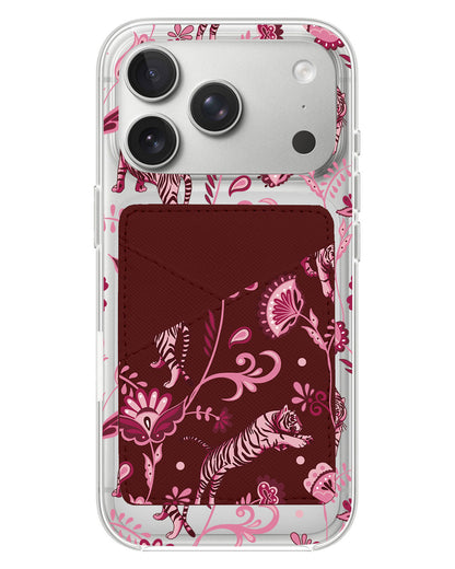 iPhone Phone Wallet Case - Tiger & Floral 2.0