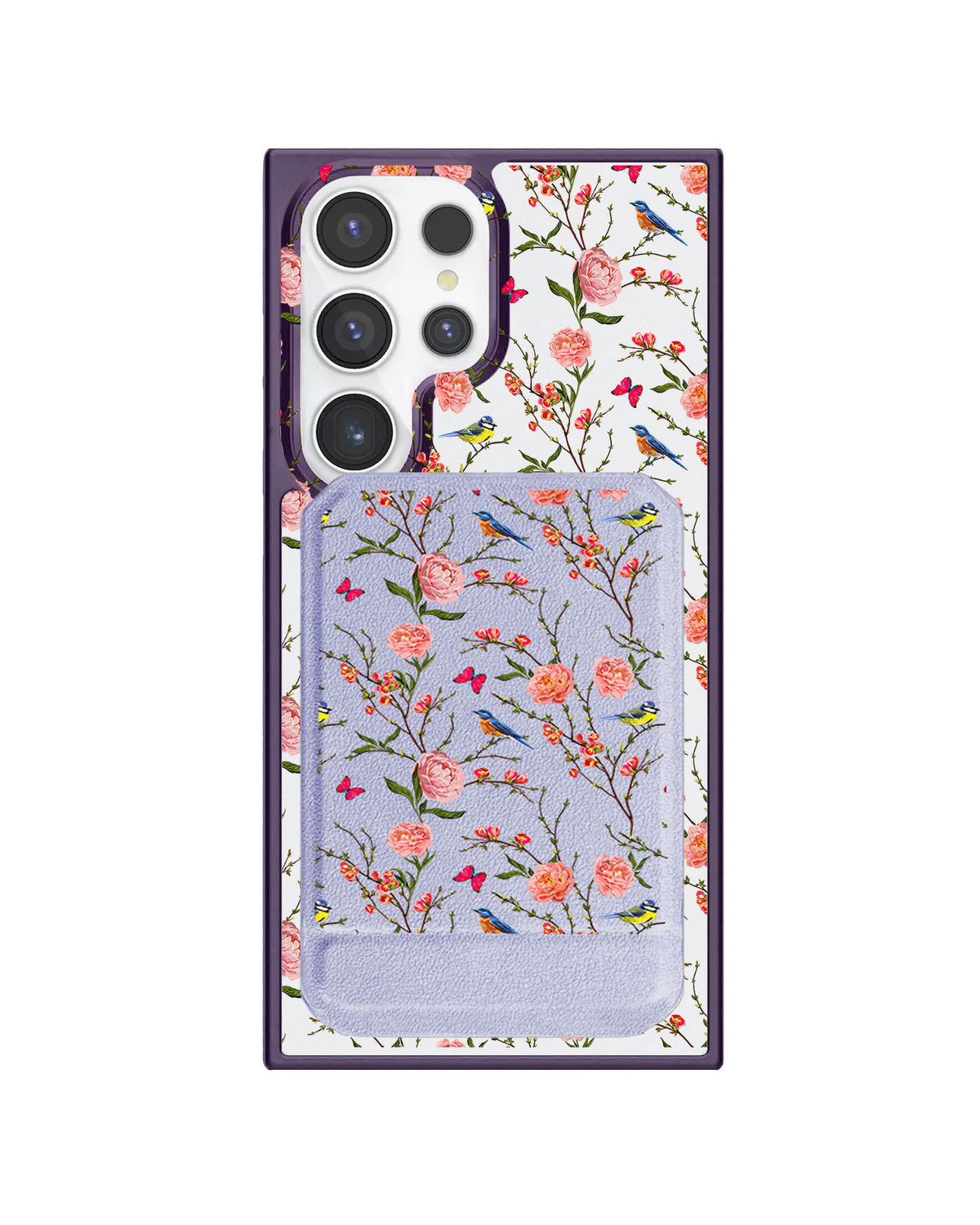 Android Magnetic Multifold Wallet - Flora Gardenia